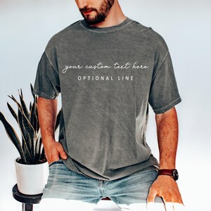 Custom Comfort Colors T-Shirt: Personalized Text, Matching Party Outfit image 2