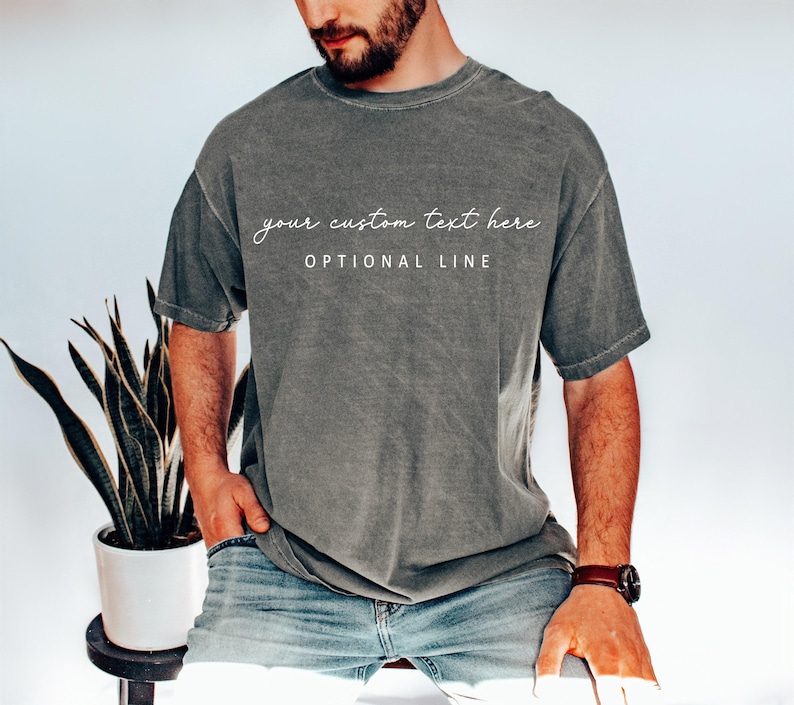 Custom Comfort Colors T-Shirt: Personalized Text, Matching Party Outfit image 2