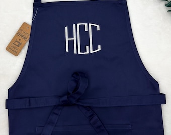 Custom Embroidered Logo Apron: Personalized Logo Gift, Restaurant, Barista, Your Business or Brand Logo, Team Logo Company Apron