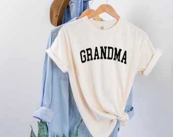 Grandma Comfort Colors Shirt: Pregnancy Reveal Tee, Matching Grandparent Gift