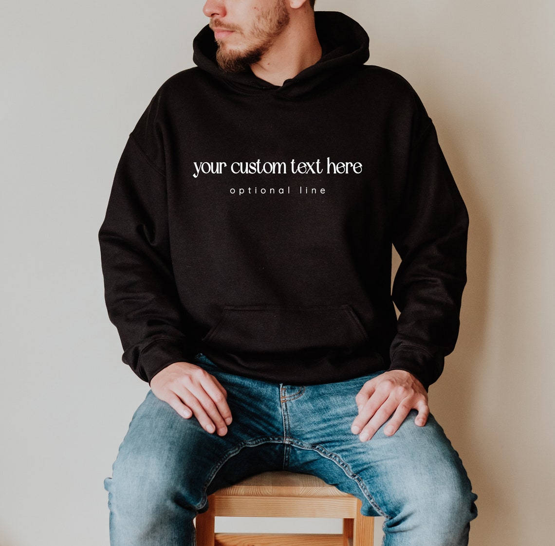 Custom Sweatshirt and Hoodie Custom Text Sweatshirts image 3