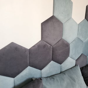 hexagon veloured wall panel,