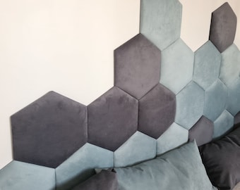 hexagon veloured wall panel,