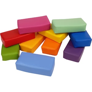 XXL soft building blocks, set of 10 building blocks, soft foam blocks, 10 foam blocks, foam elements, sensory foam blocks, soft play bricks