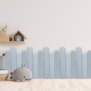 Paneles de pared tapizados PREMIUM, cabecero, paneles de pared de terciopelo para habitación infantil, sala de juegos, decoración de paredes, decoración de paredes