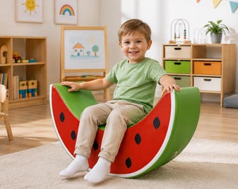 Vattenmelongunga för barn, Sensorisk mjuk gunga för dagis och lekrum, Vattentätt material, Sensorisk vattenmelongunga, Montessori