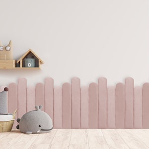 PREMIUM upholstered veloured wall, panel fence look, safety, premium wall panels, soft veloured wall, soft headboard, soft wall, 15 cm