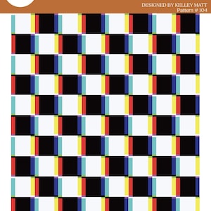 Glitch Quilt Pattern PDF DOWNLOAD – Beginner Sewing, Optical Illusion, Modern