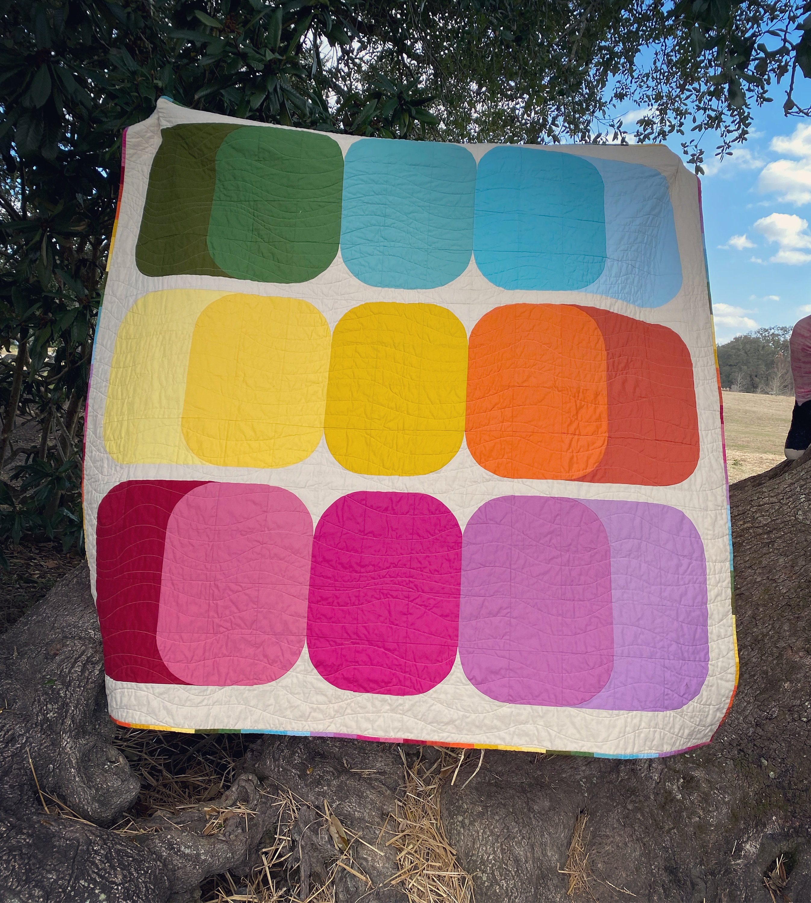 Fused Hues Quilt Pattern PDF Download - Beginner Curves Sewing Quilting ...