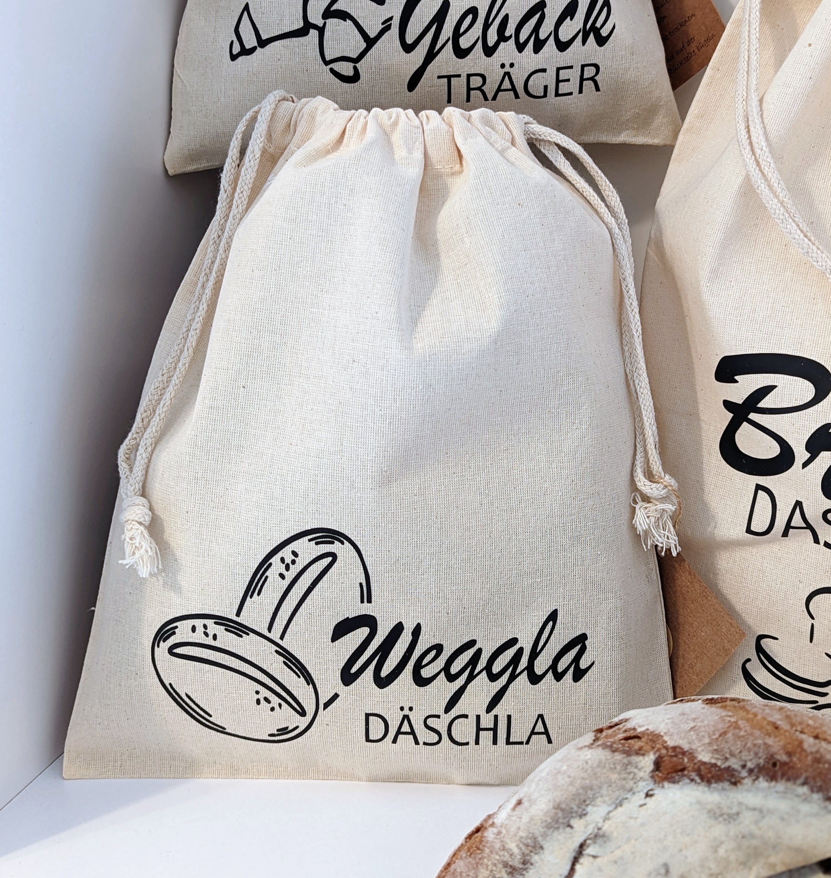 Brotbeutel Brötchenbeutel Weggla Gebäck fränkisch Bäckerbeutel