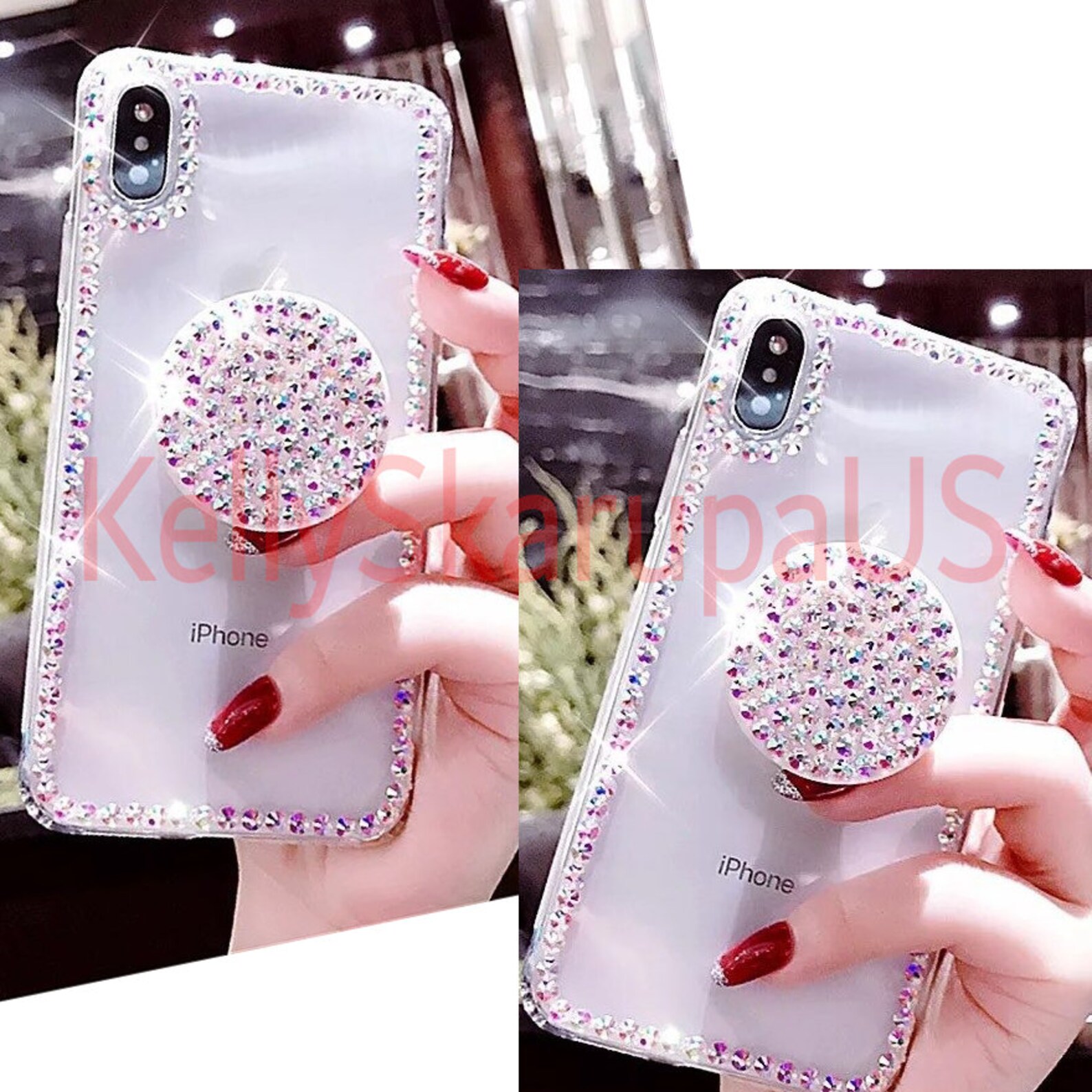 Phone Case luxury Rhinestone For iPhone 13 6 7 8 11 12 Mini 12 Etsy