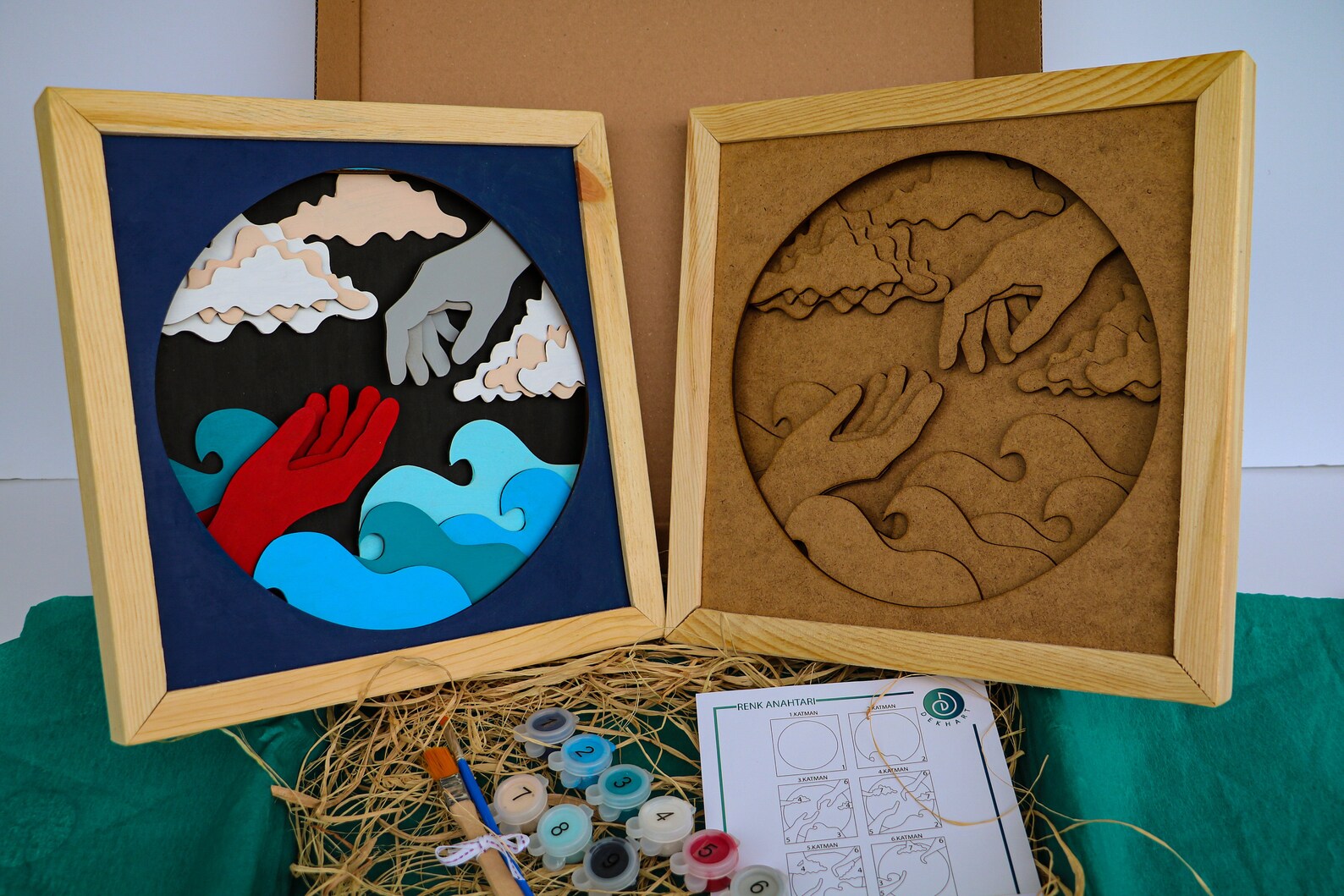 Wooden Paint by Number DIY Kit Wall Decor DIY Craft Kit Etsy