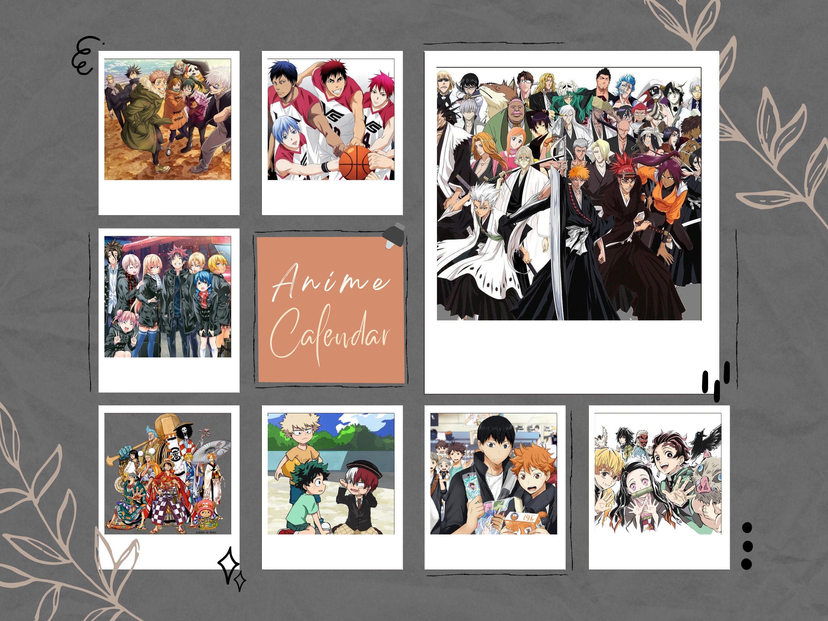 Calendrier photo 30x43cm format A3 Your name Manga