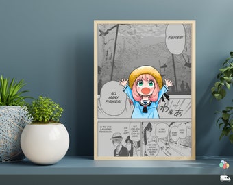 Poster di arte digitale di alta qualità con manga e anime, decorazione da parete, pannello decorativo manga, stampe da parete anime, poster giapponese moderno, regali digitali anime