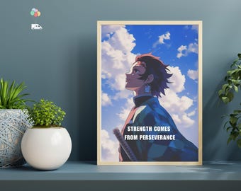 2 in 1 Premium Anime Poster Digital Free Gift Art Wall Decor Art Decor Anime Wall Printables Modern Japanese Art Anime Digital Posters Gift
