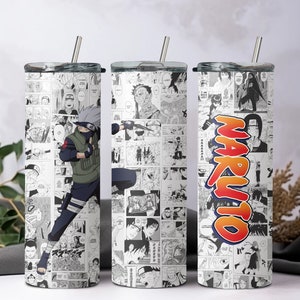 3 in 1 Bundle 20 oz Skinny Tumbler Anime Sublimation Design Manga Panel Instant Digital Download PNG 300 DPI Ready Print Anime Tumbler Wrap