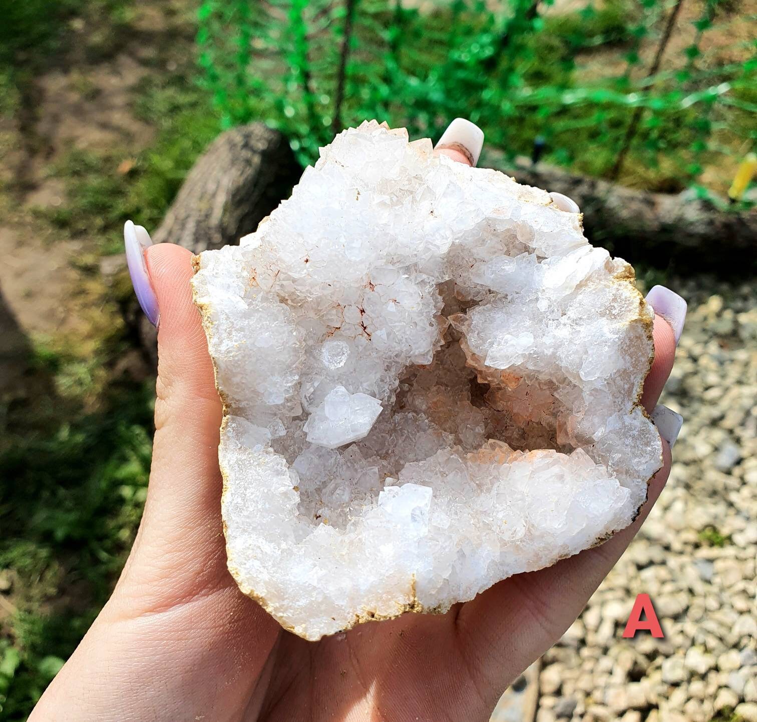 Range of natural raw clear quartz geodes crystal gemstone | Etsy