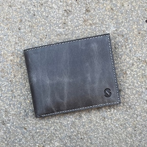 Carteira de couro masculina minimalista porta-cartões presentes para ele