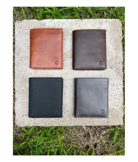 Leather Coin Pocket Wallet Minimalist Coin Wallet Etsy