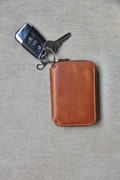 Keychain Wallet, Leather Cardholder, Credit Card Holder, Mini Wallet, Minimalist Leather Gifts for Her