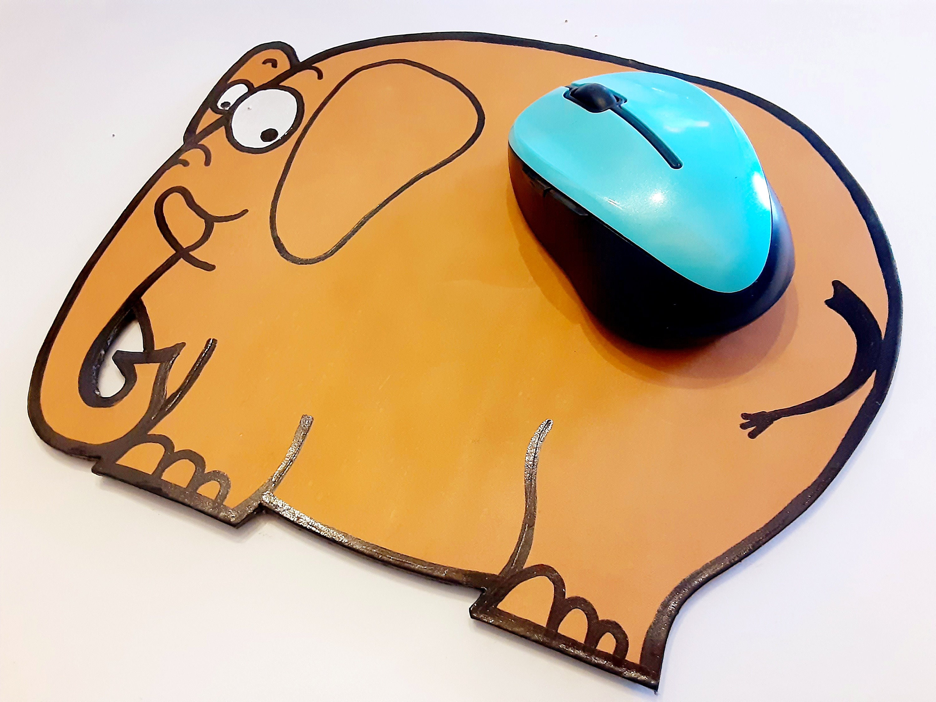 ELEPHANT LEATHER MOUSEPAD Elephant Leather Mouse Pad w/accent Etsy