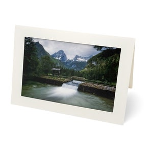 Carte cadeau photo d'art de voyage en passe-partout, carte postale Schiederweiher Autriche avec enveloppe, 10 x 15 cm mat