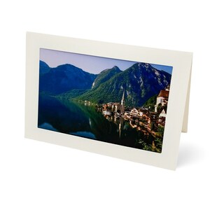 Tarjeta de regalo con fotografía artística de viaje en Passepartout, Hallstatt Austria, postal con sobre incluido, 10 x 15 cm mate