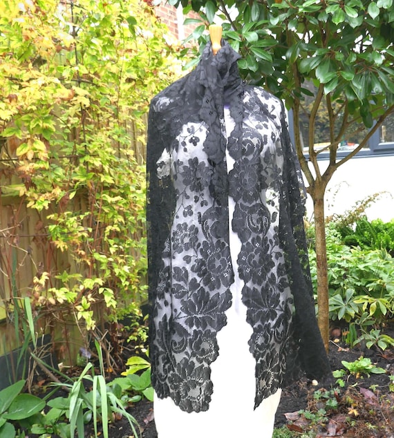 A Large Black Antique Victorian Rectangular Machi… - image 2