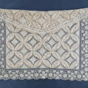 An Unused Antique Handmade Maltese Silk Lace Lingerie Case or 
