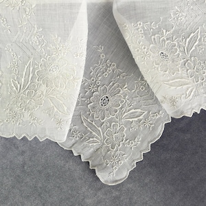 A Vintage Appenzell Type Embroidered  Handkerchief
