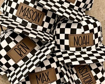 Personalized Snapback Hat | Infant and Youth -  Style CD - Light Brown Patch