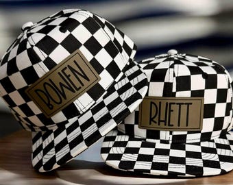 Personalized Snapback Hat | Infant and Youth -  Style CD - Light Brown Patch