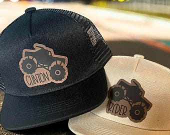Personalized Snapback Hat | Infant, Youth, Adult - Monster Truck, Printed name