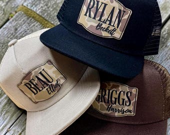 Personalized Snapback Hat | Infant and Youth, Camo- Style CU - CAMO