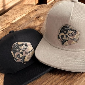 Personalized Snapback Hat | Infant, Youth, Adult - Camo Fish - Style BT