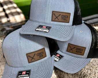 Richardson 112 Snapback hat, Youth and Adult, Baseball theme