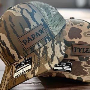 Richardson 112 Snapback hat, Adult, Duck Camo, Bottomland -  SIDE PATCH