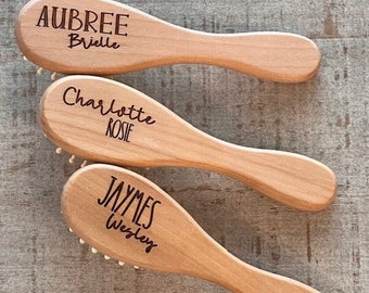 Personalized baby hair brush |   soft brush   |   Baby shower gift  |   Baby keepsake gift   |   Custom engraved baby brush
