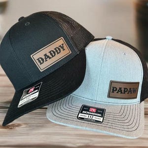 Richardson 112 Snapback hat, Adult and Youth sizes, Fathers Day, Personalize with ANY NAME - Style M - Side Patch