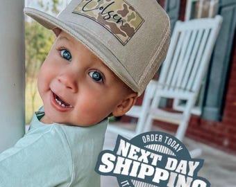Personalized Snapback Hat | Infant and Youth, Camo- Style BR - CAMO