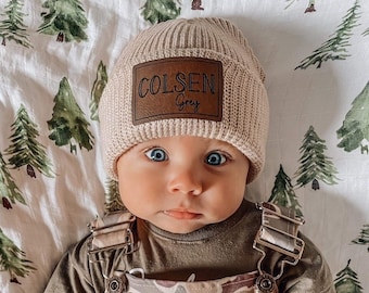 Personalized Infant Ribbed Printed Name Beanie