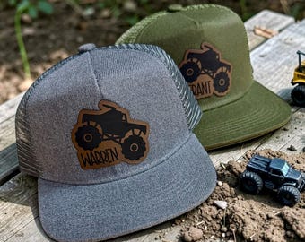 Personalized Snapback Hat | Infant, Youth, Adult - Monster Truck, Printed name