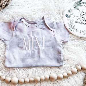 Embroidered MINI Tie-Dye Bodysuits, Tees, and Sweatshirts | Tie-Dye Baby Bodysuits | MINI Baby Bodysuit | Mama and Mini set