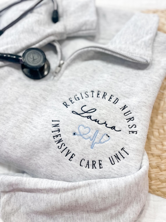Custom Nurse Quarter-Zip Pullover - Personalized with Name, Credentials & Specialty, Great for All Healthcare Professionals, Nurse Week Gift