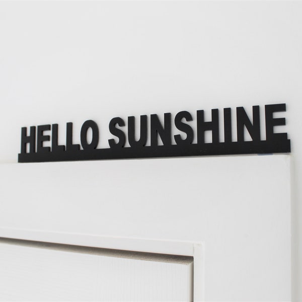 HELLO SUNSHINE Nursery Cot Sign Decor. Baby Sleep