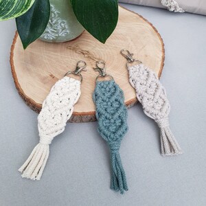 Keyring Macrame Macrame Pendant Heart Pendant