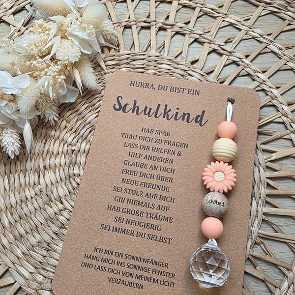 Einschulung, Sonnenfänger, Schulkind, Geschenk Schulanfänger