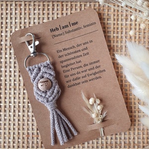 Midwife gift set macrame keychain