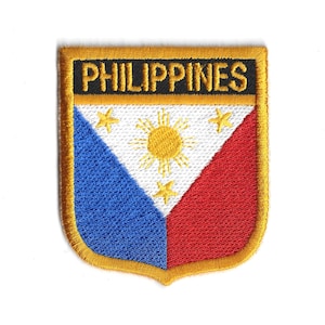 Parche con la bandera de Filipinas – Insignia de viaje bordada – Regalo de recuerdo – Emblema nacional / Parche termoadhesivo