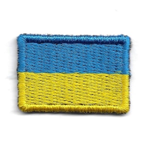 Ukraine Mini Flaggen Aufnäher – Gesticktes Nationalbanner – Souvenir Geschenk zum Aufbügeln